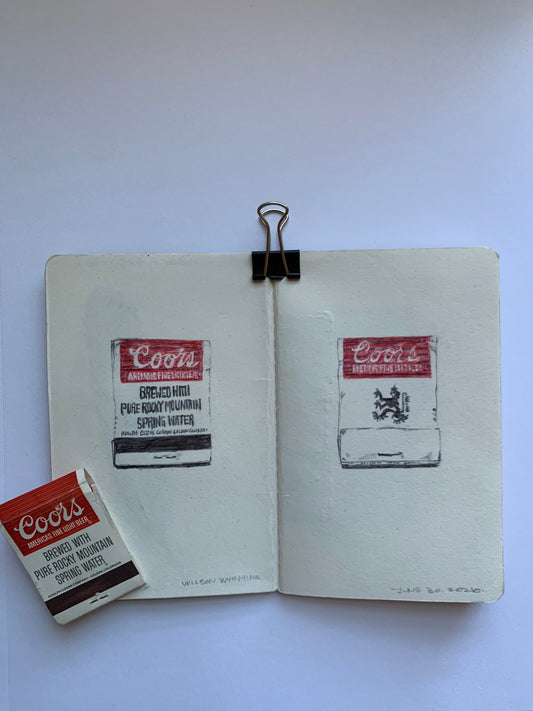 COORS MATCHES- BIC DRAWING